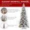 9ft. Pre-Lit Flocked Layered Spruce Artificial Christmas Tree, Warm White LED Lights